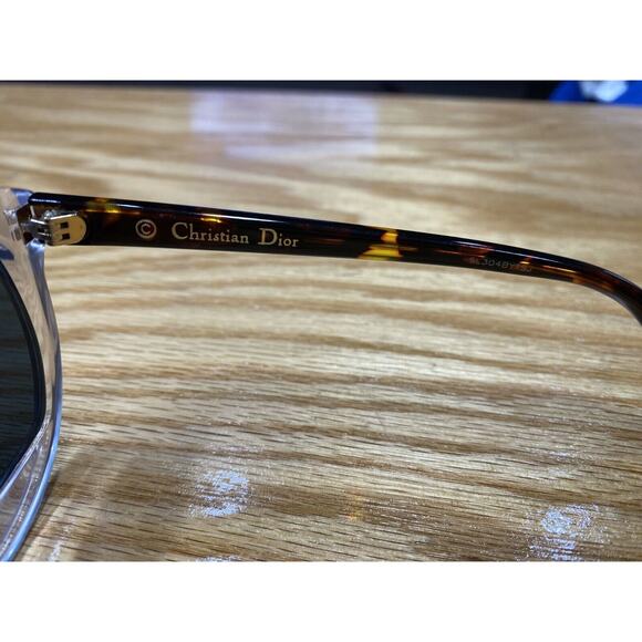 Christian Dior DiorMania 2 Womens Havana Clear Plastic Blue Lense Sunglasses A35 main image 6
